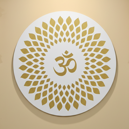 OM Mandala Laser Cut Sign (Circle)