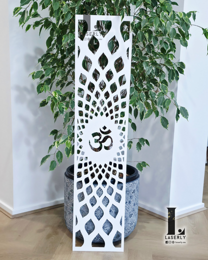 Om Laser Cut Acrylic Panel for Temple Doors / Wall panel 47.24 × 11.81 inches