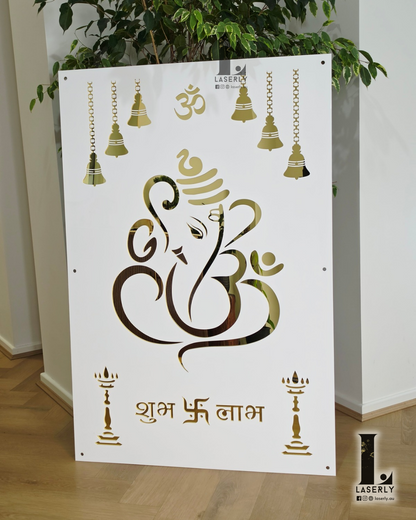 Ganesha Mandir Laser Cut Art 47.24 × 31.50 inches