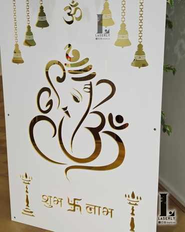 Ganesha Mandir Laser Cut Art 47.24 × 31.50 inches