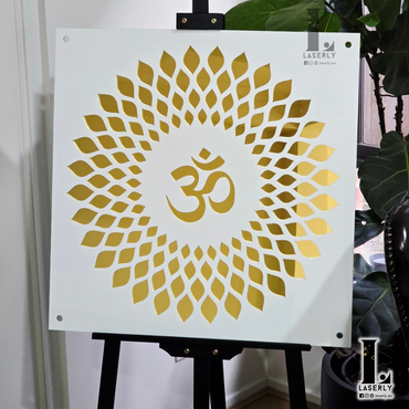 OM Mandala Laser Cut Sign