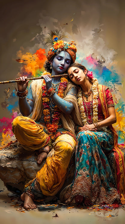 Radhe Krishna Acrylic Print