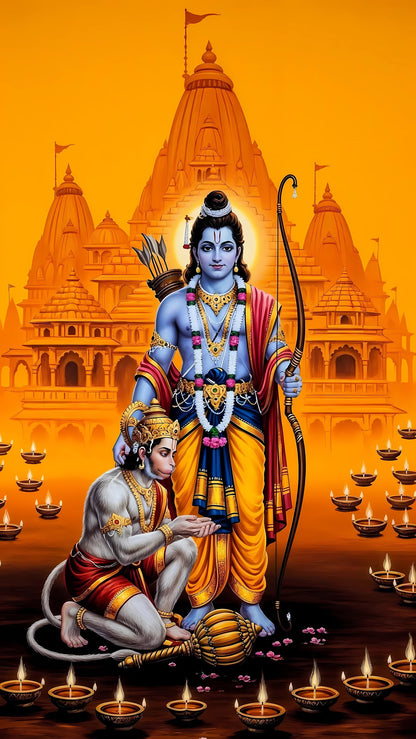 Shree Ram Hanuman Acrylic Print