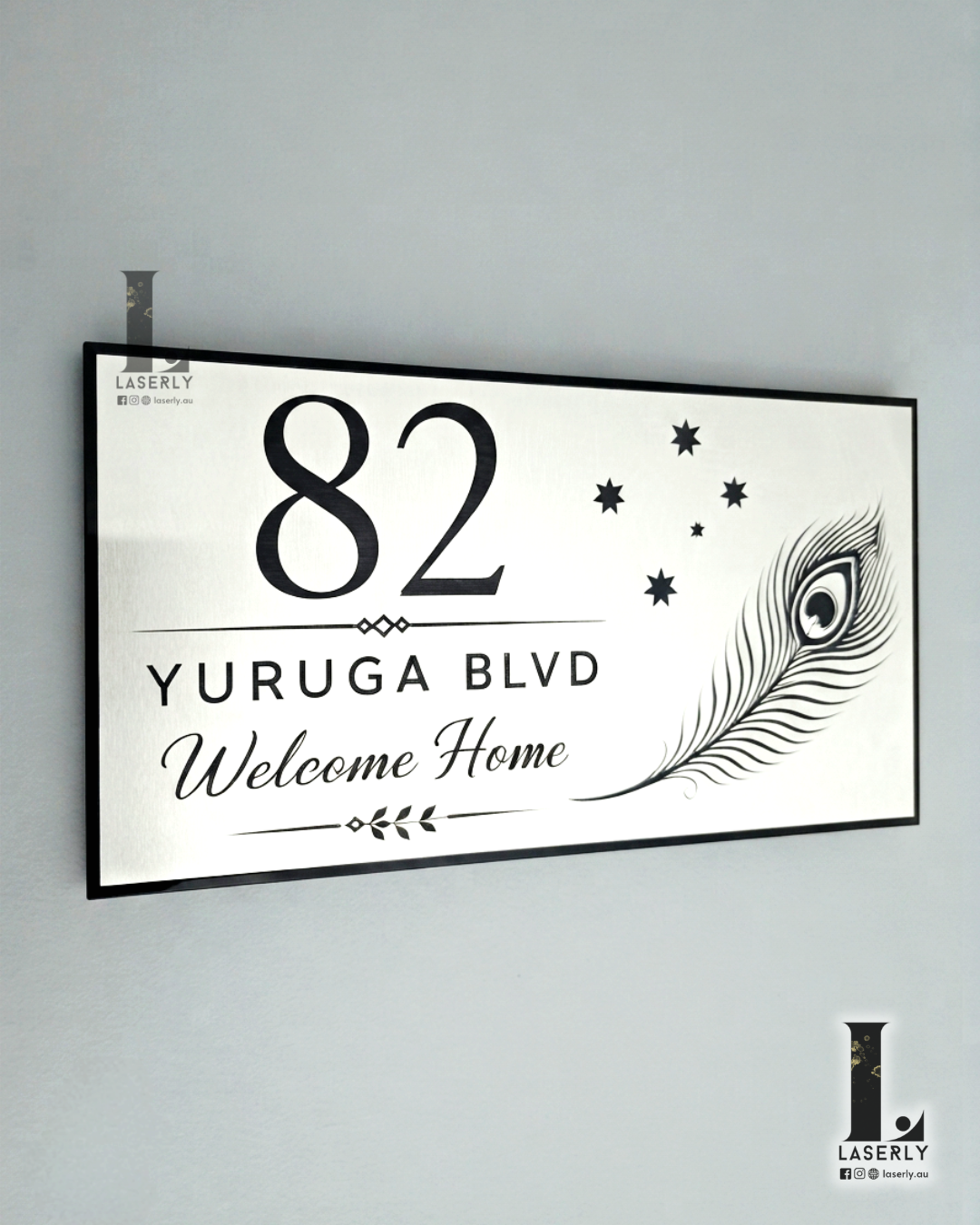 Number Sign with Peacock & Southern Cross