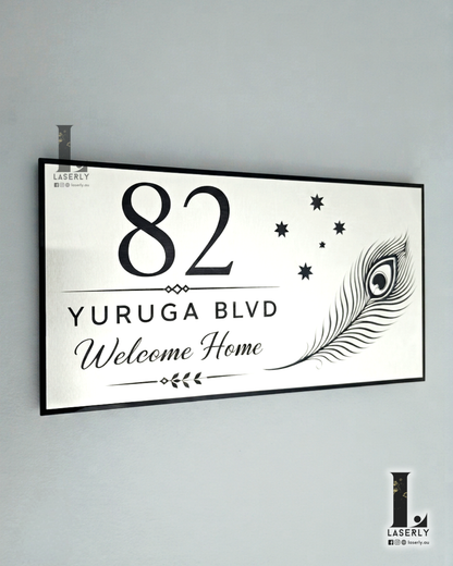 Number Sign with Peacock & Southern Cross